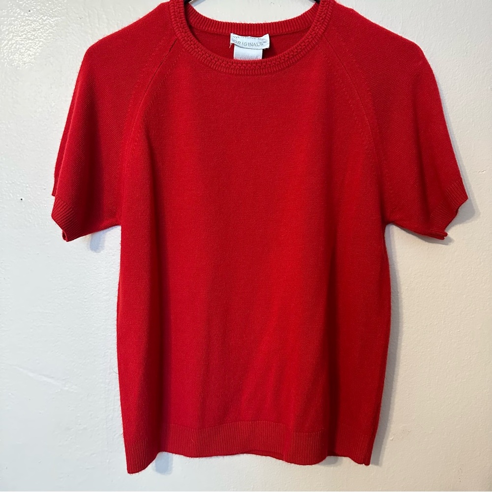 Designers Originals Vibrant Red Knit Top